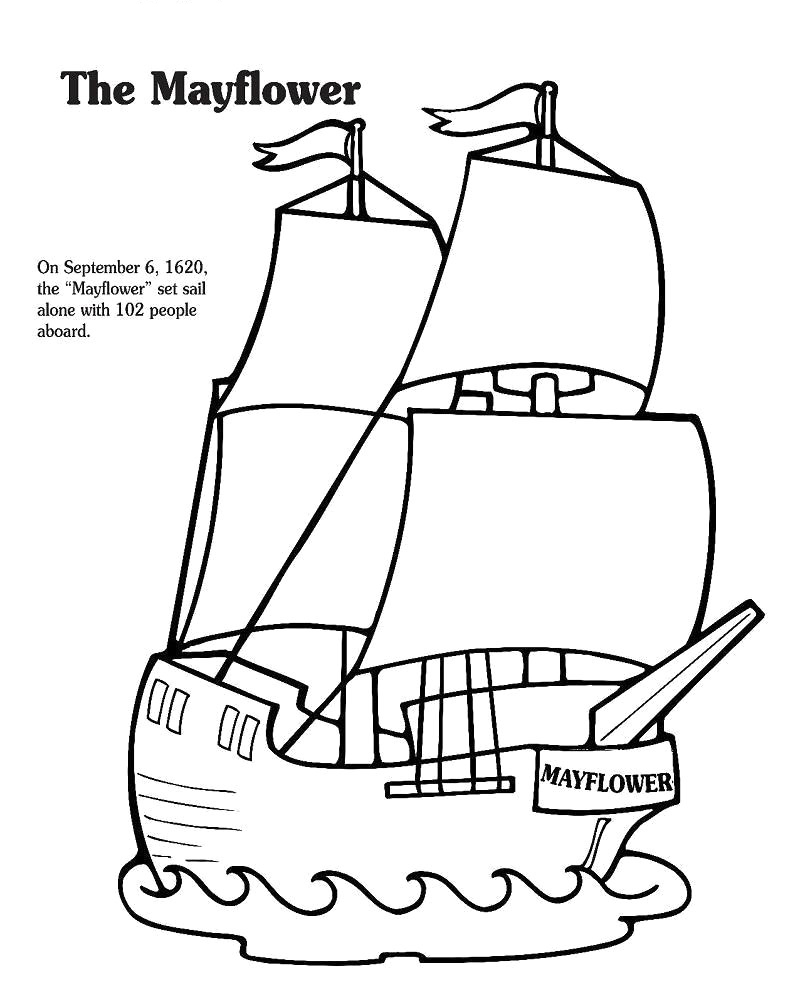 34 Historic Mayflower Coloring Pages Printable 23