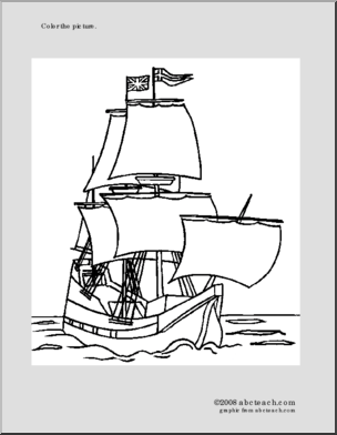 34 Historic Mayflower Coloring Pages Printable 25