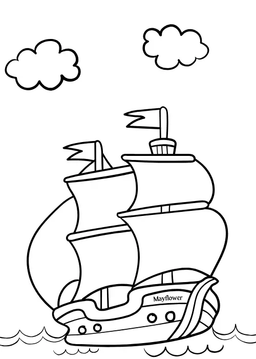 34 Historic Mayflower Coloring Pages Printable 27