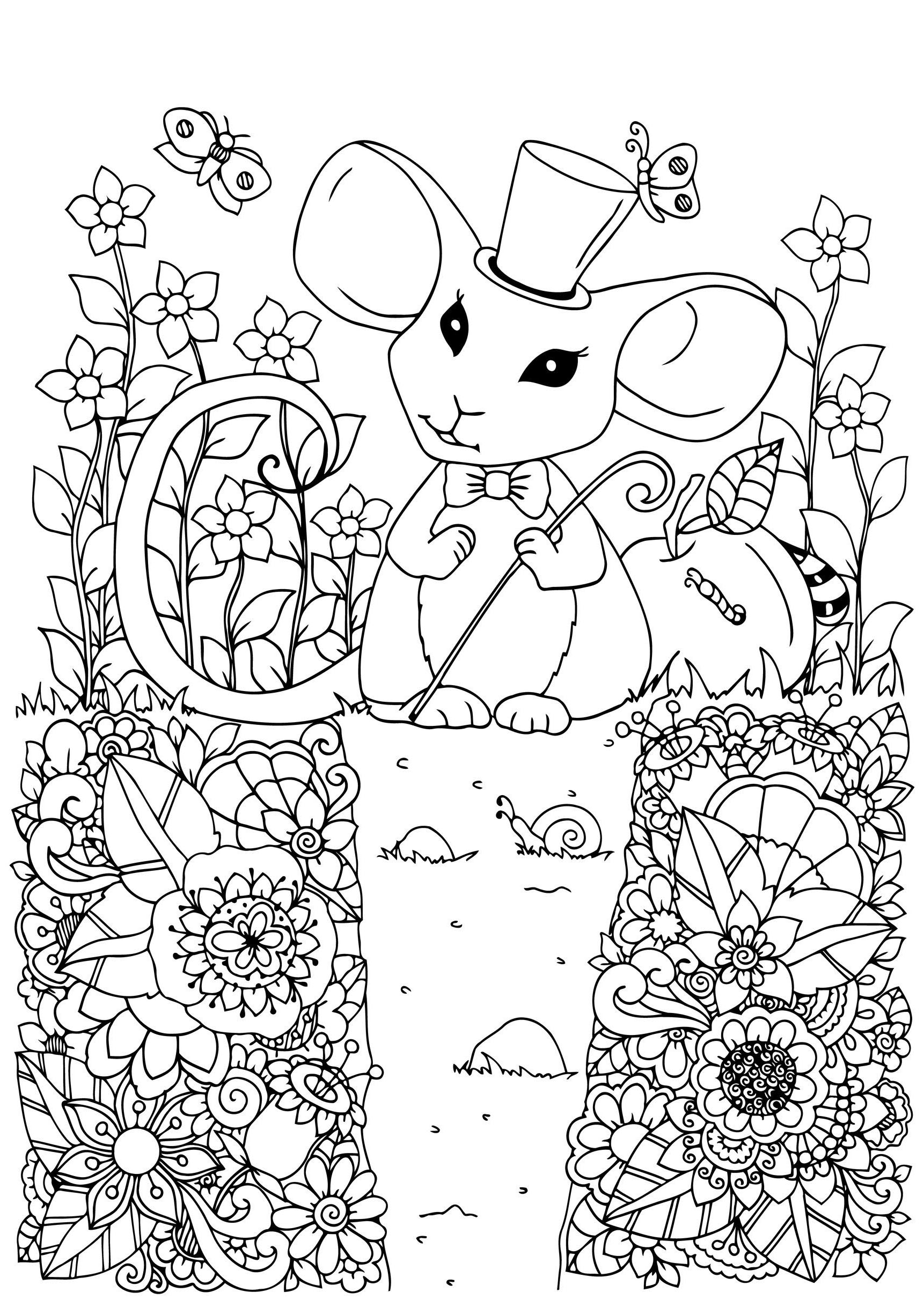 34 Mice Coloring Pages Printable 16