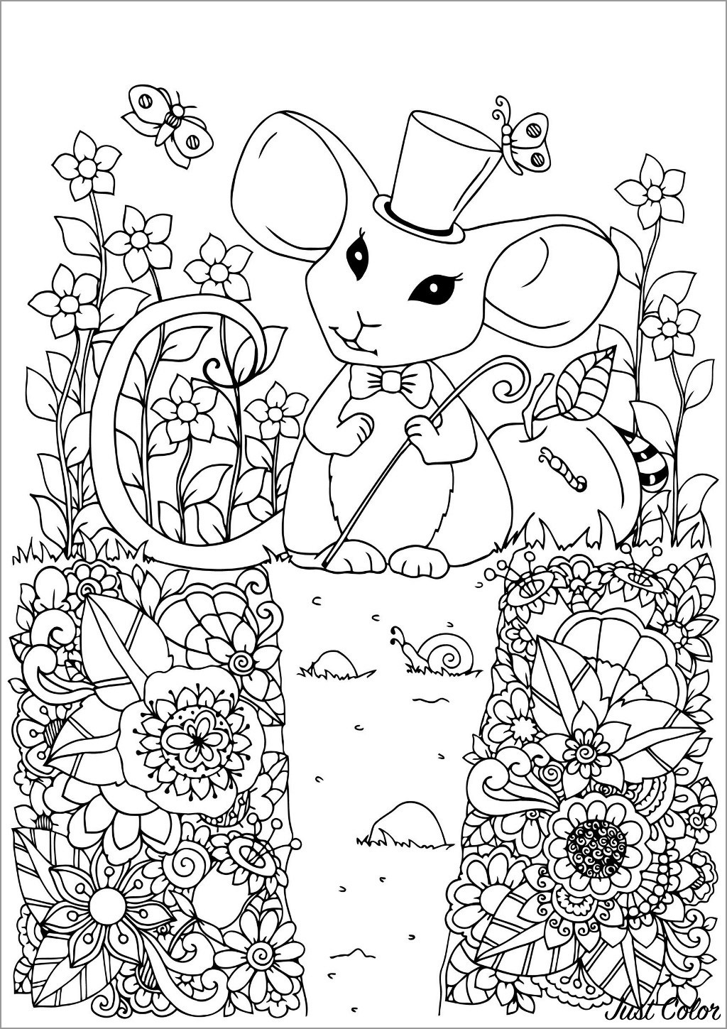 34 Mice Coloring Pages Printable 2