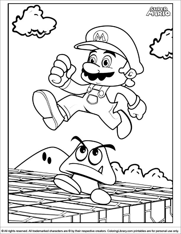 34 Playful Mario Coloring Pages Printable 16