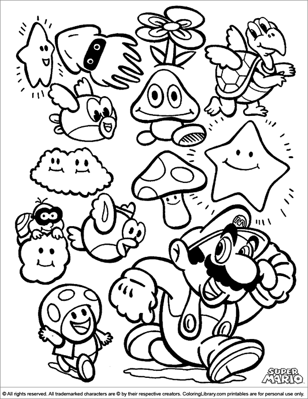 34 Playful Mario Coloring Pages Printable 17