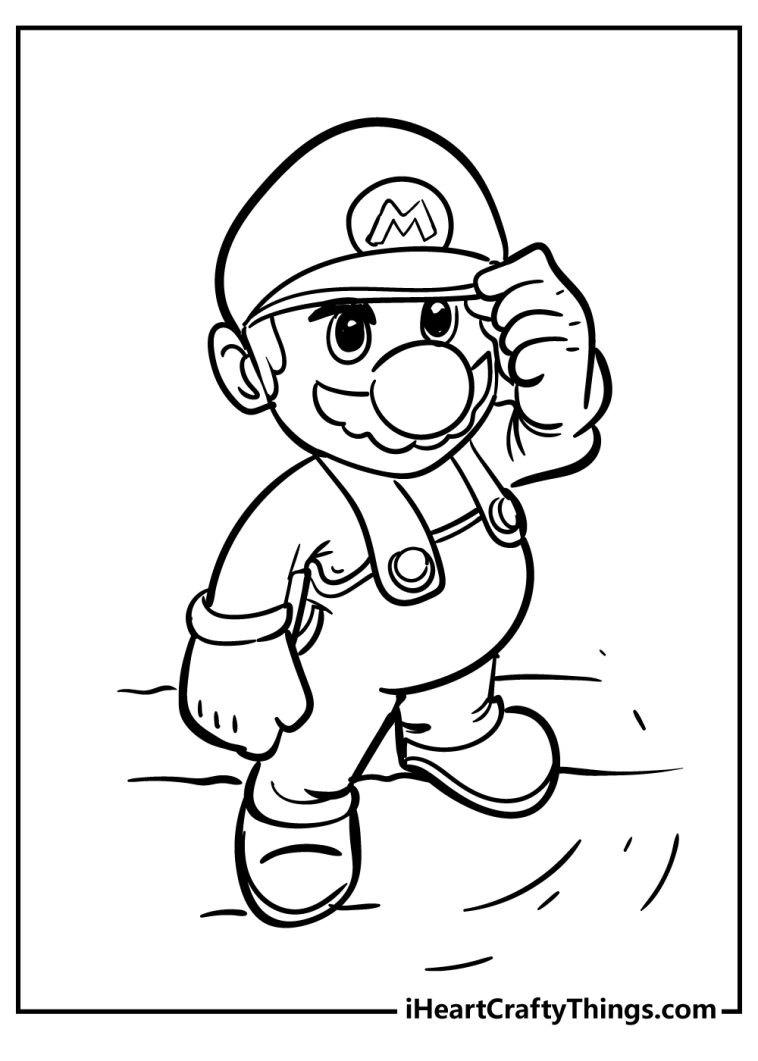 playful mario coloring pages printable jpg