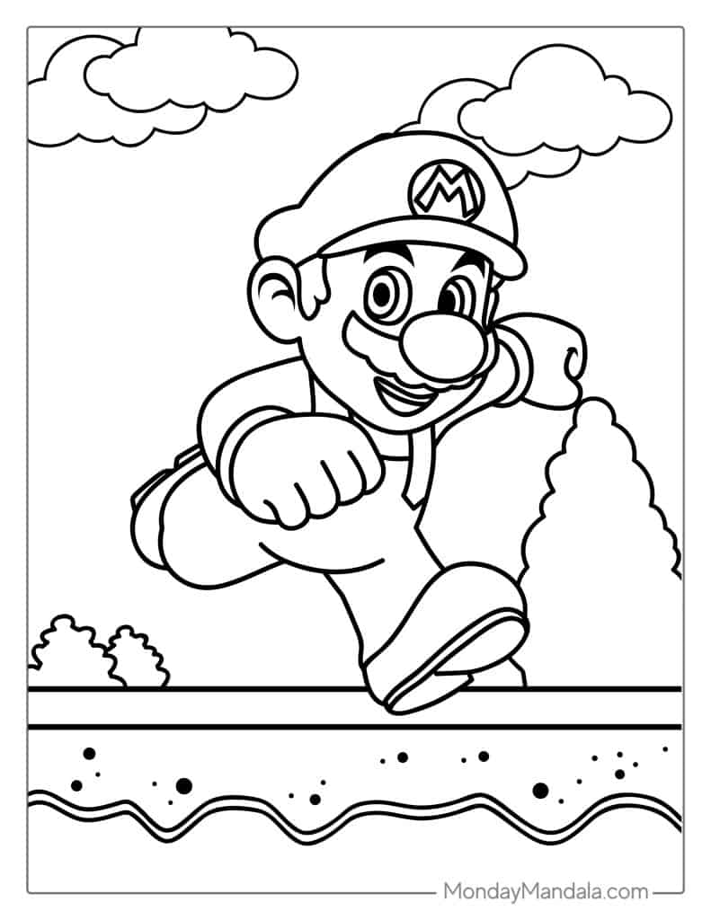 34 Playful Mario Coloring Pages Printable 4