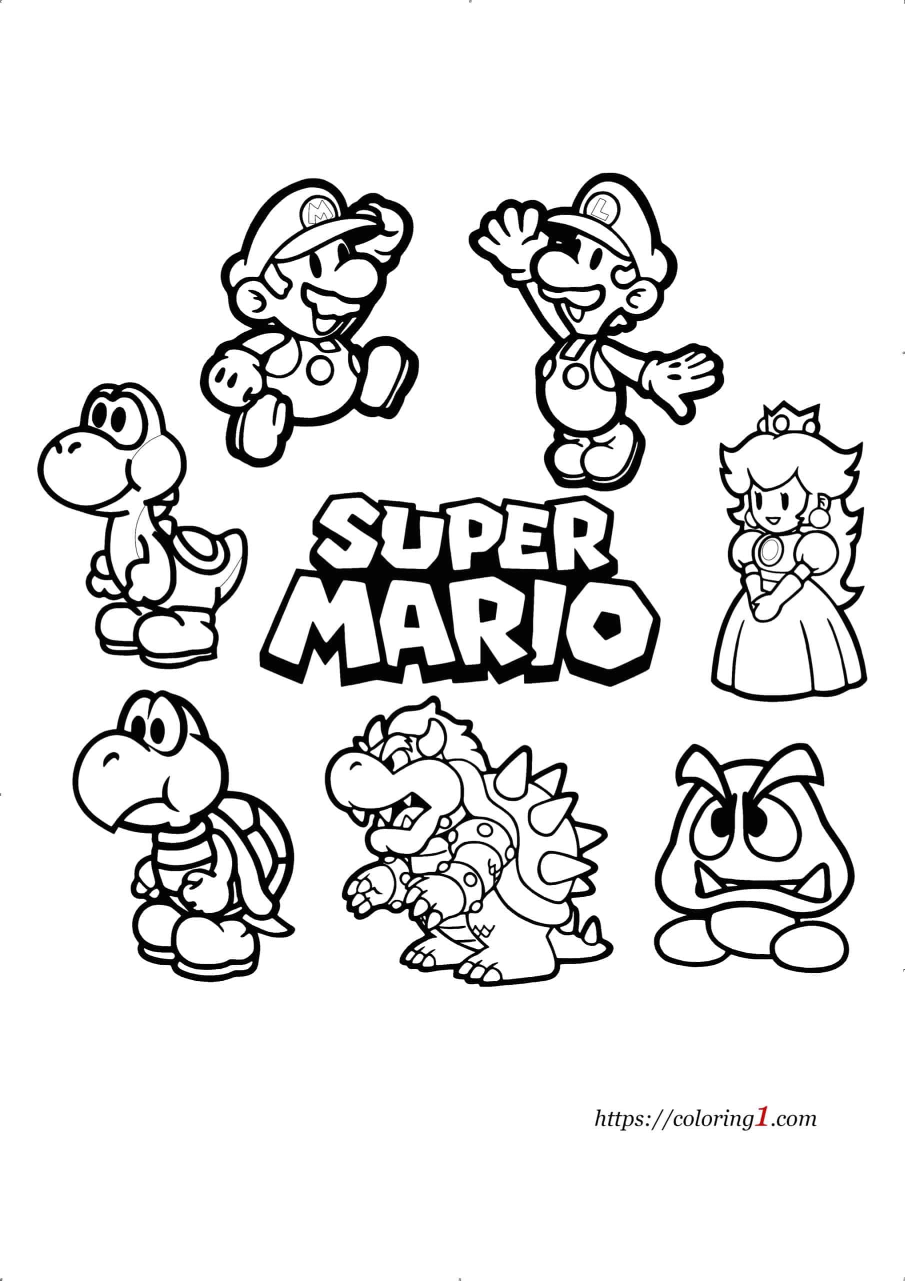 34 Playful Mario Coloring Pages Printable 7