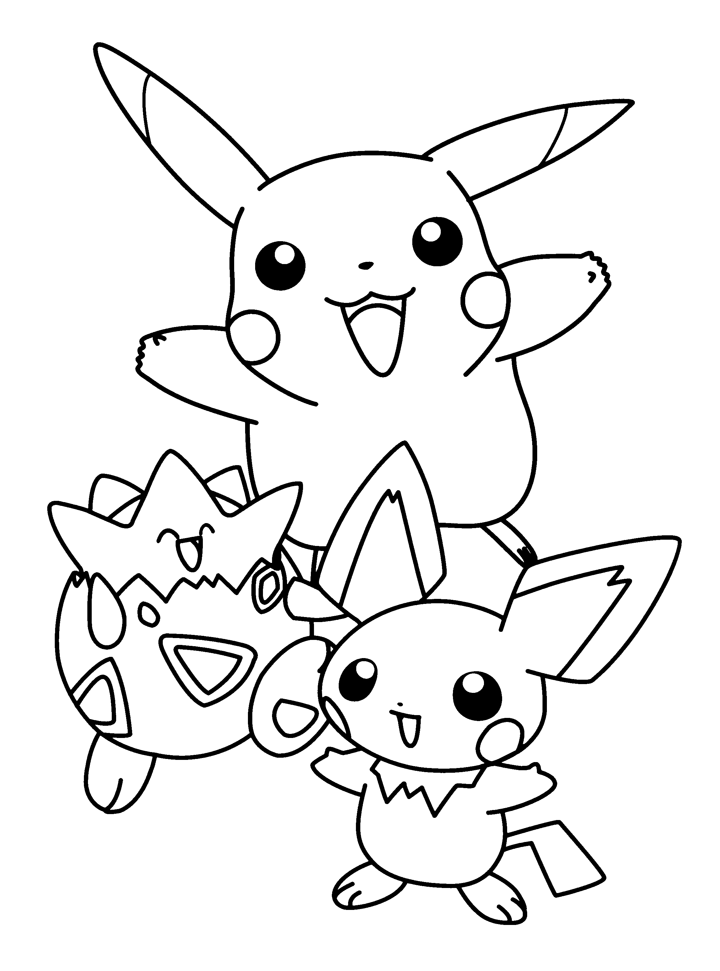 34 Pokemon and Friends Coloring Pages Printable 1