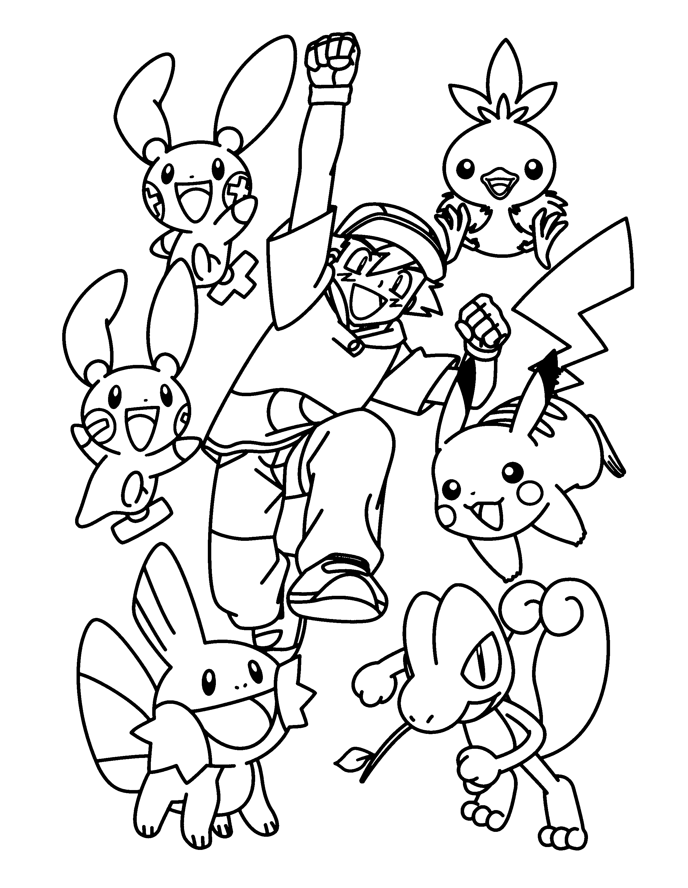 34 Pokemon and Friends Coloring Pages Printable 11