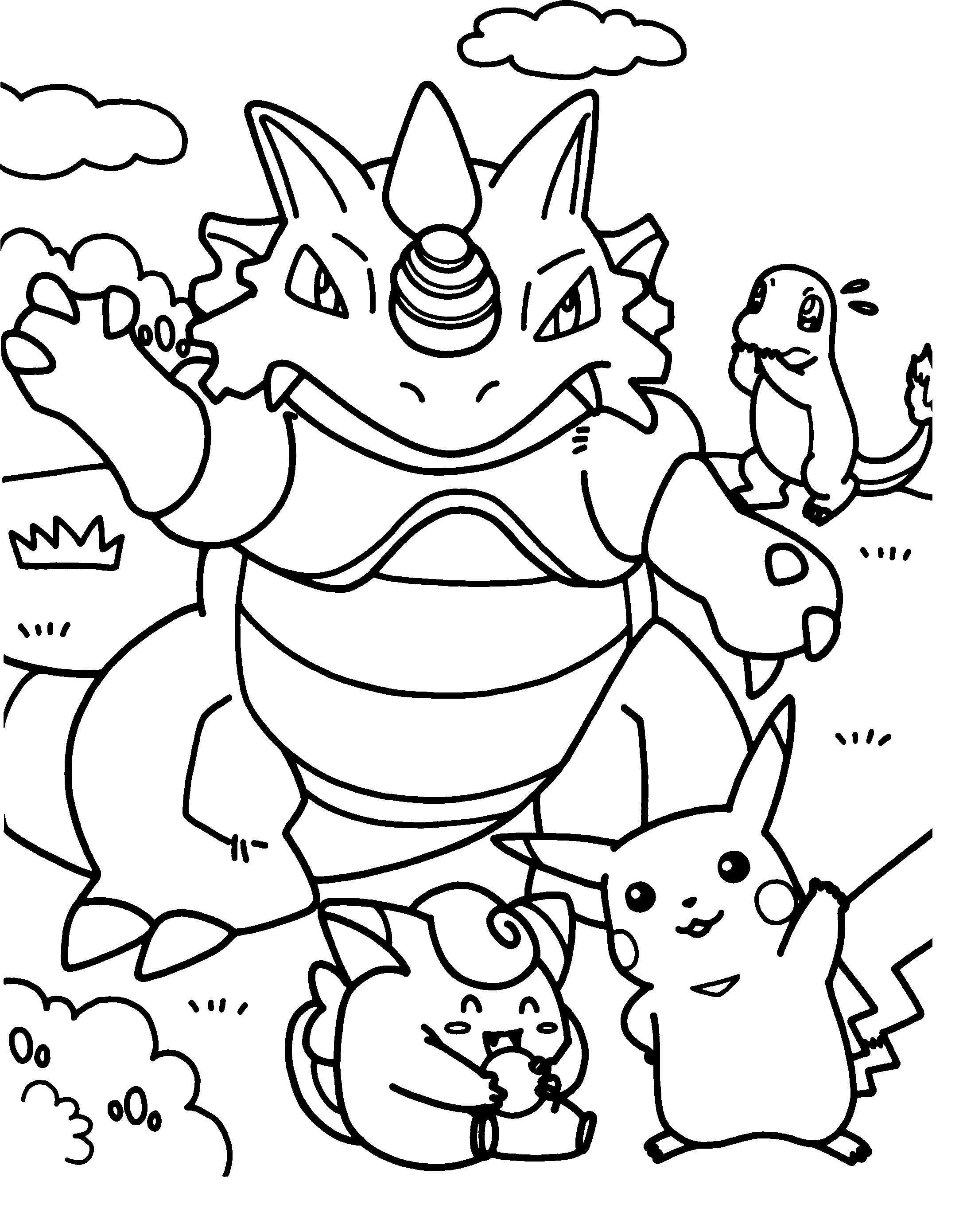 34 Pokemon and Friends Coloring Pages Printable 12