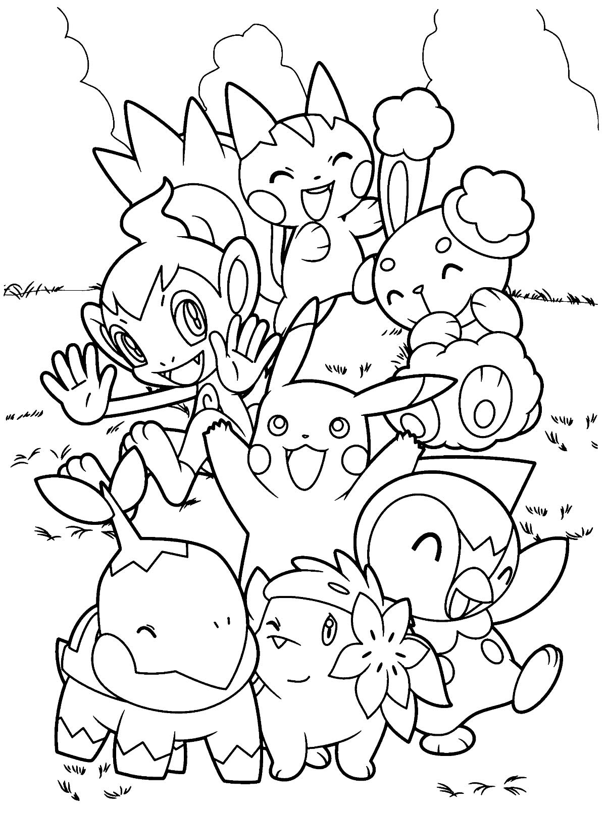 34 Pokemon and Friends Coloring Pages Printable 14