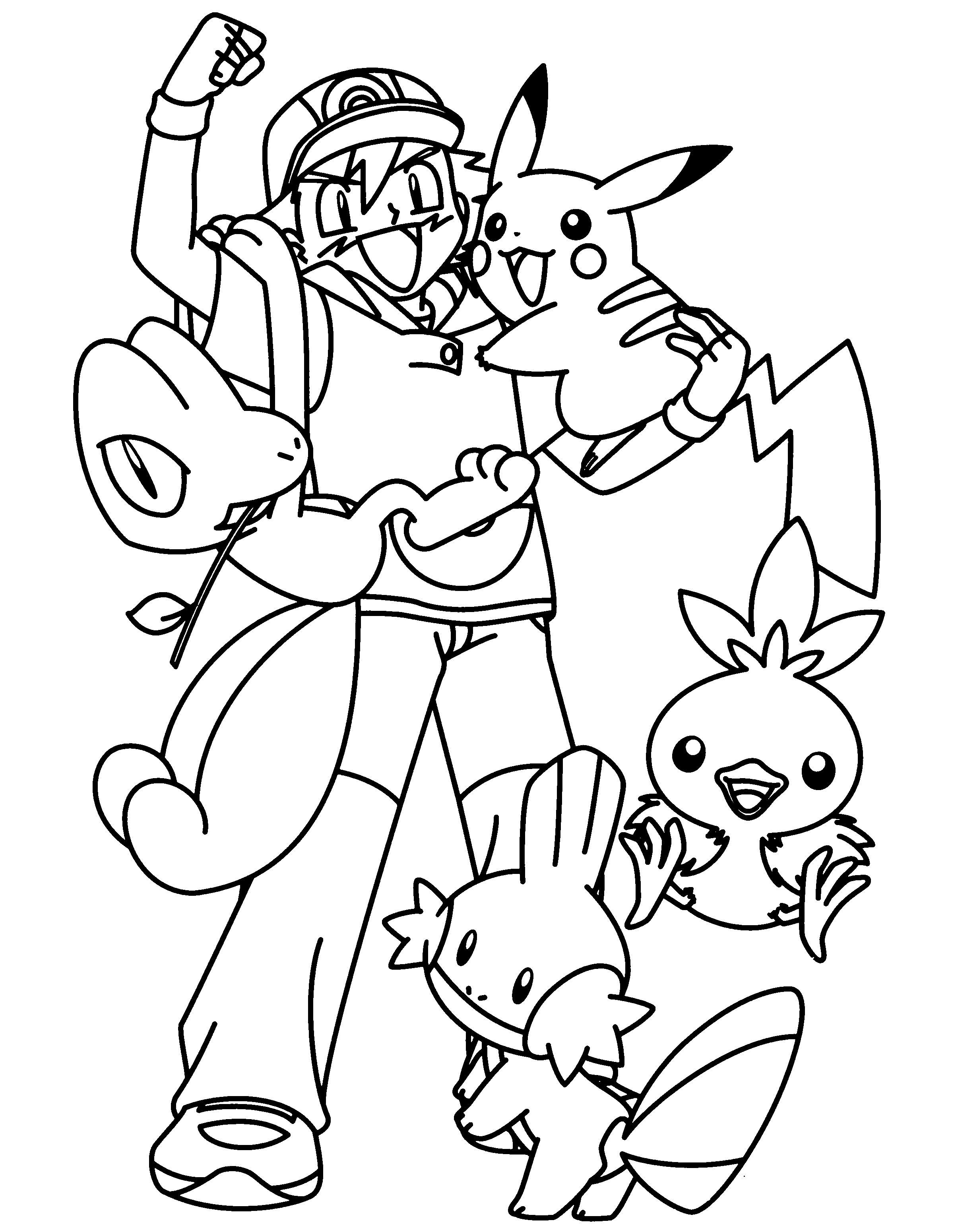 pokemon and friends coloring pages printable jpg