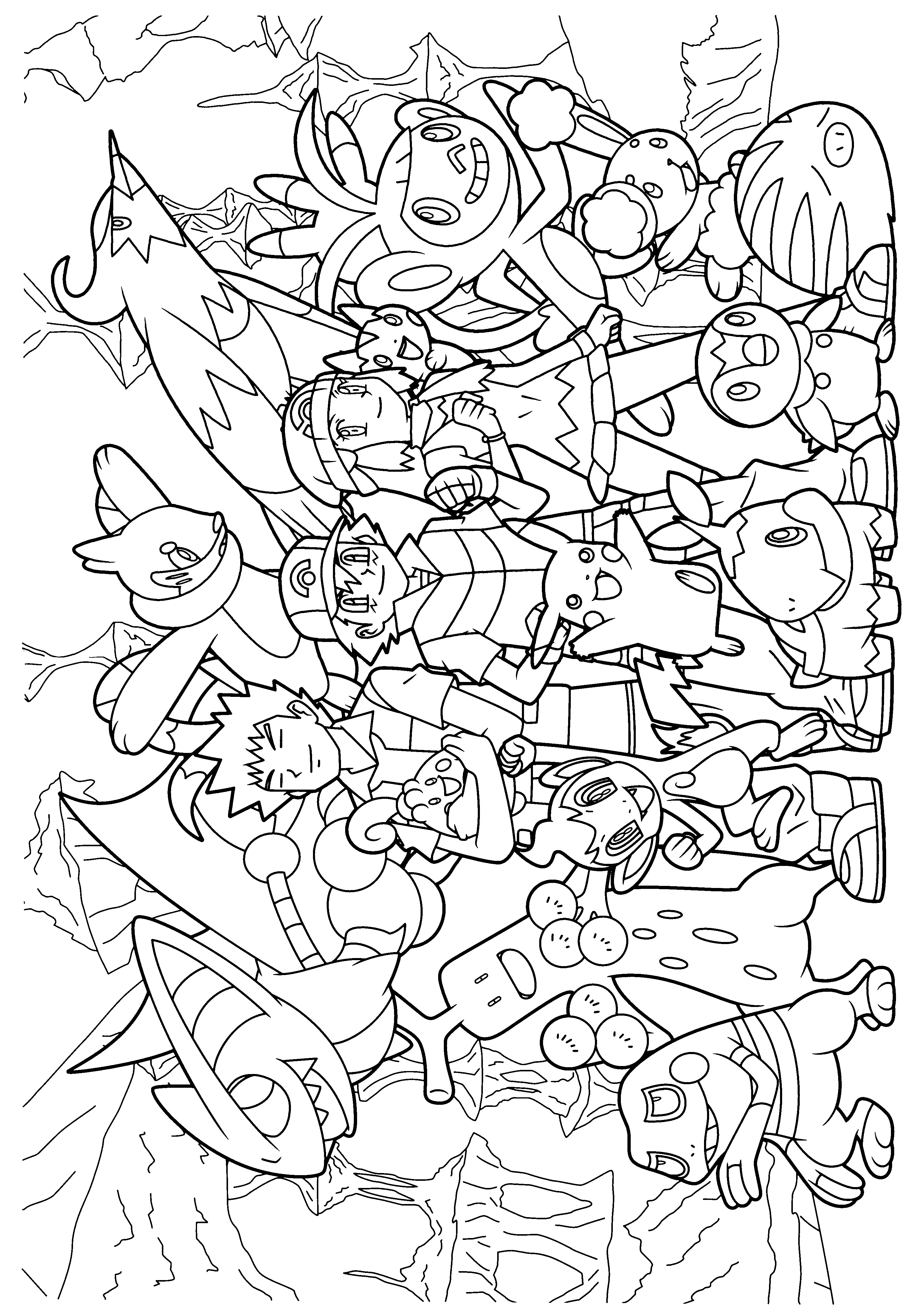 34 Pokemon and Friends Coloring Pages Printable 26