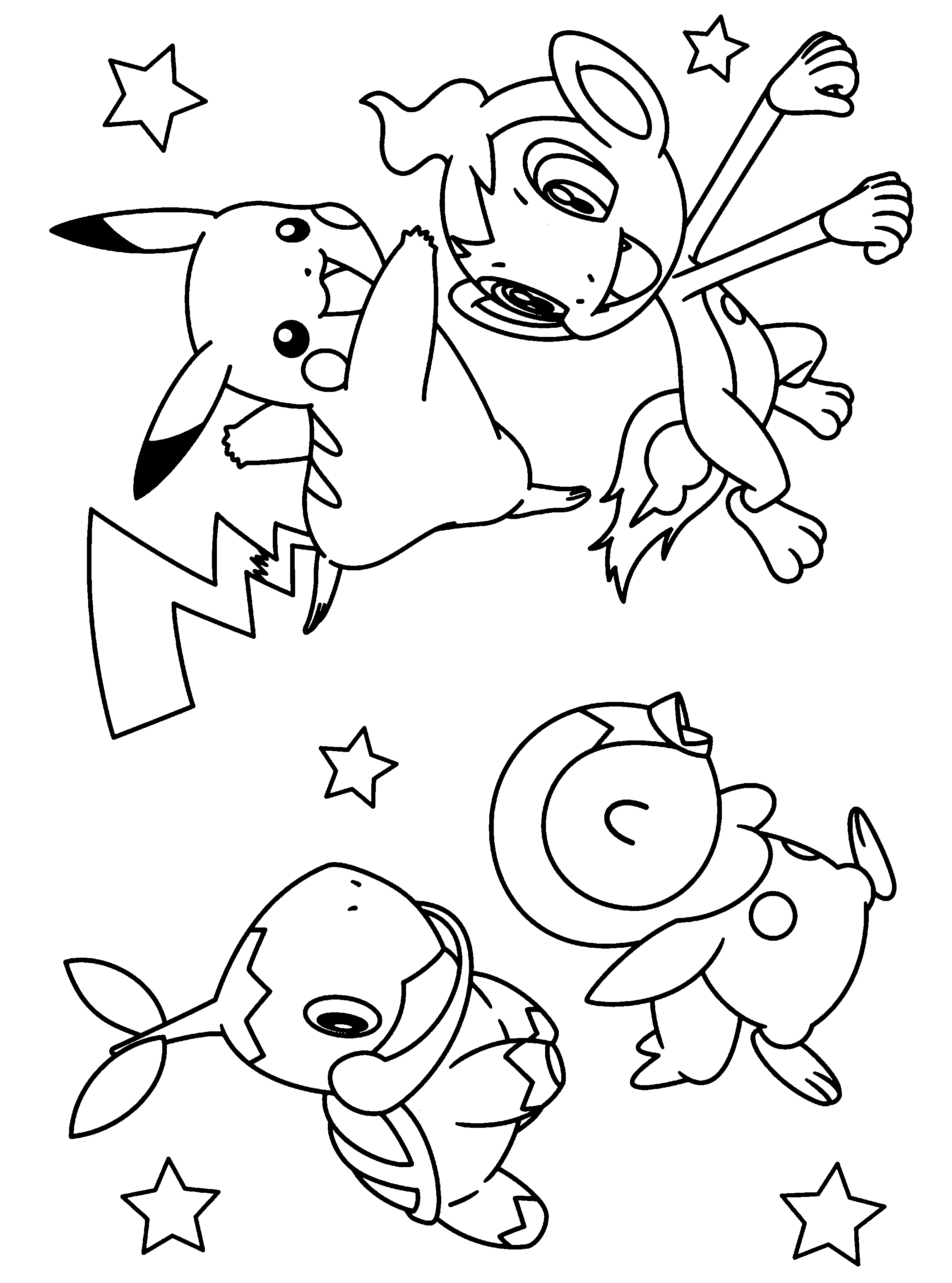 34 Pokemon and Friends Coloring Pages Printable 34