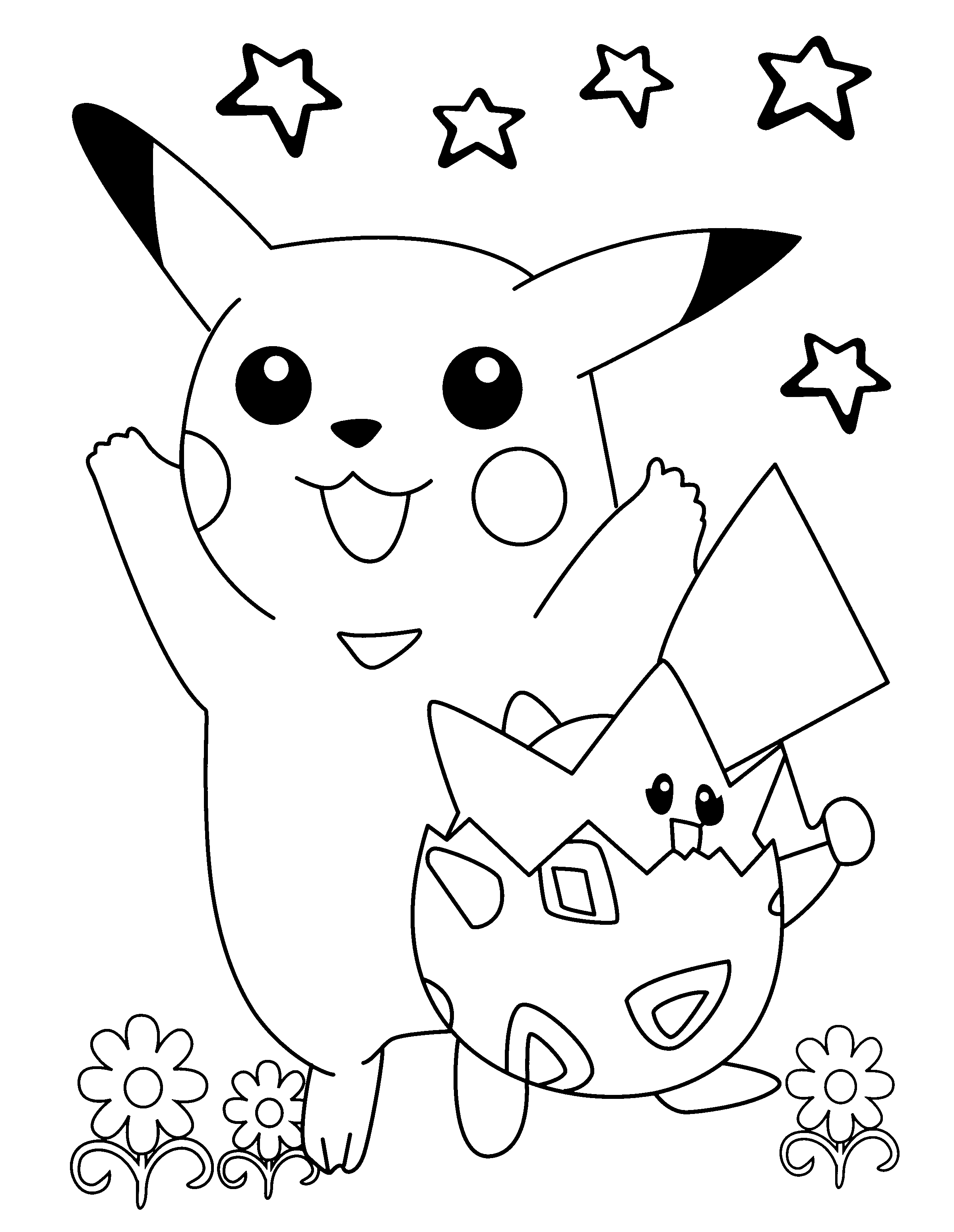 34 Pokemon and Friends Coloring Pages Printable 4