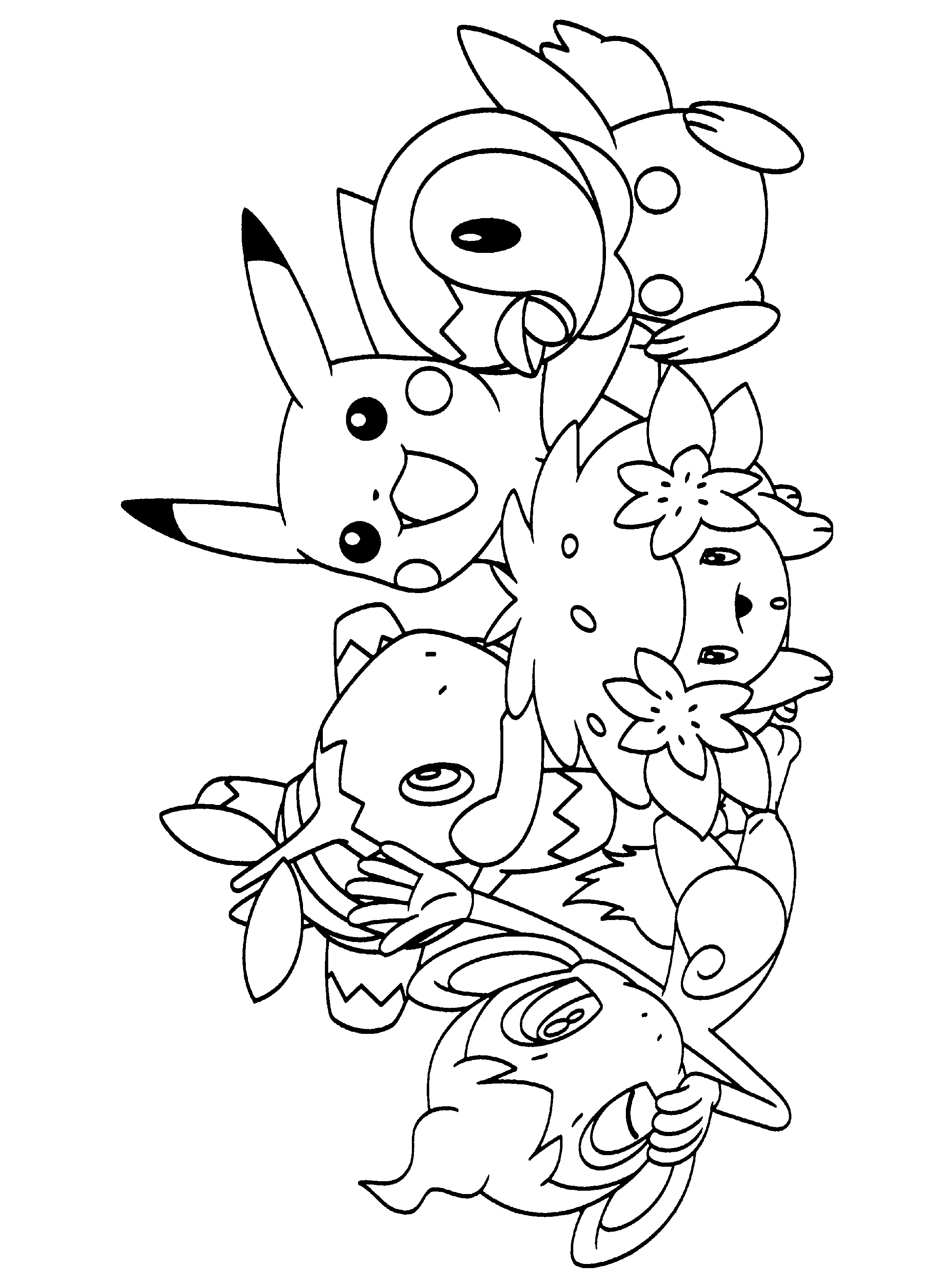 34 Pokemon and Friends Coloring Pages Printable 5