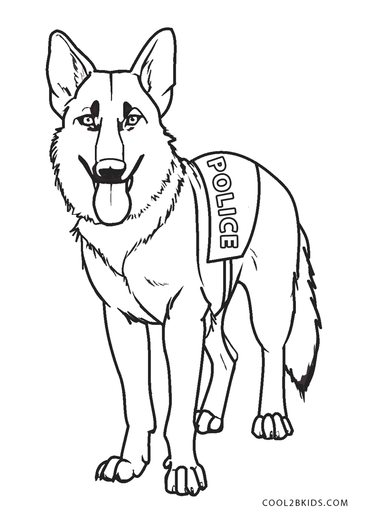 police dog coloring pages printable jpg