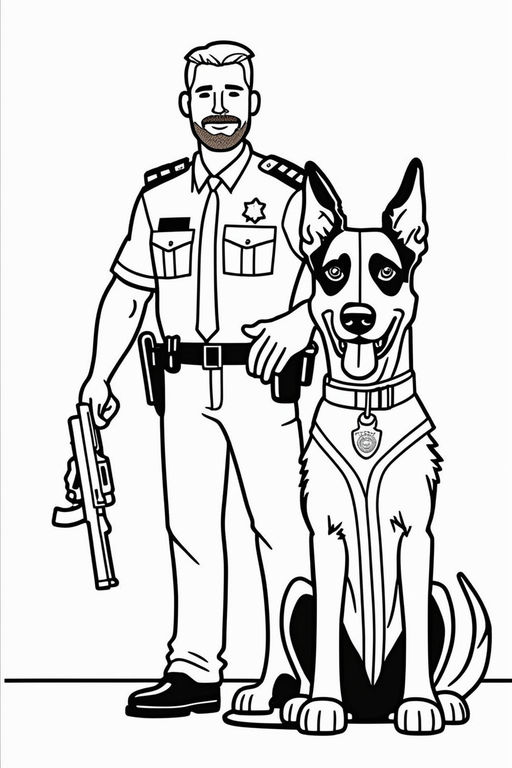 34 Police Dog Coloring Pages Printable 27