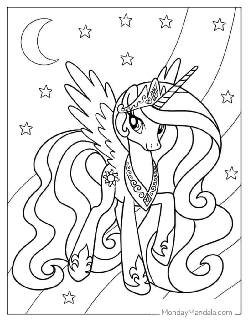 34 Preschool Unicorn Coloring Pages Printable 11