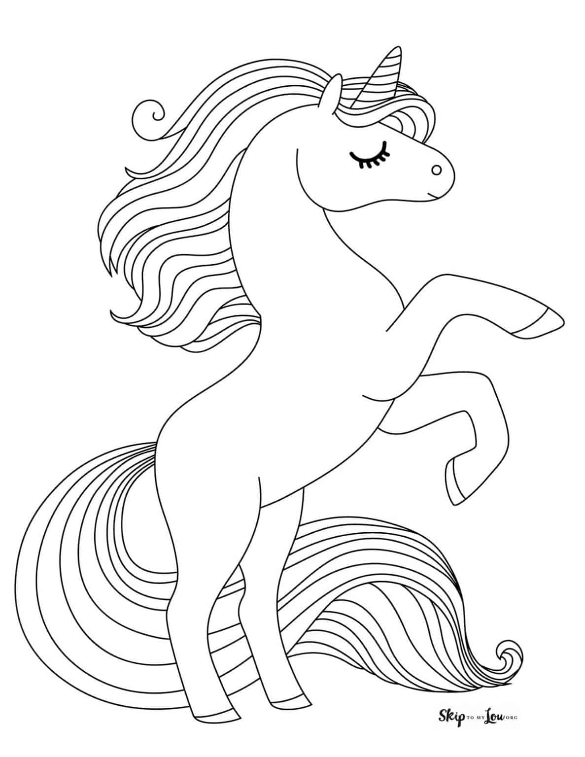 34 Preschool Unicorn Coloring Pages Printable 14