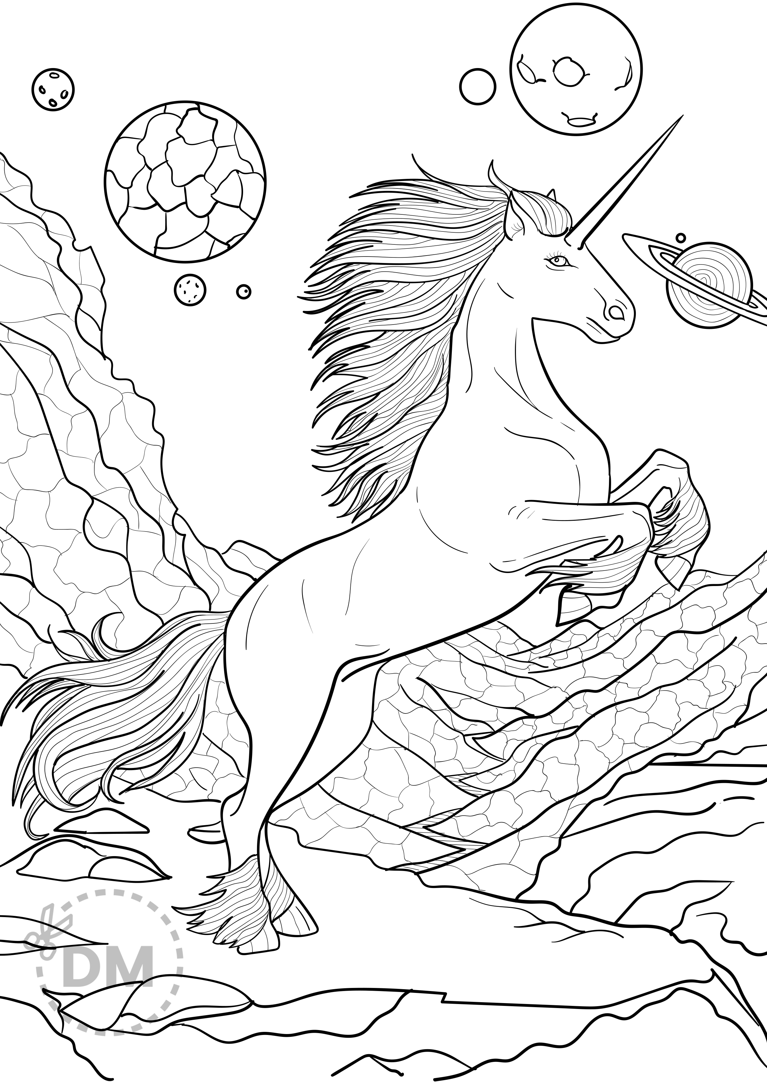 34 Preschool Unicorn Coloring Pages Printable 16