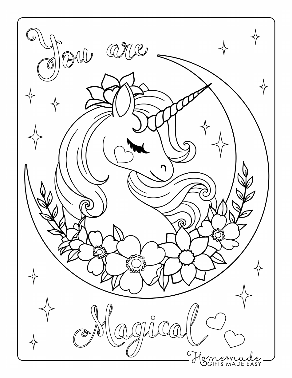 preschool unicorn coloring pages printable jpg