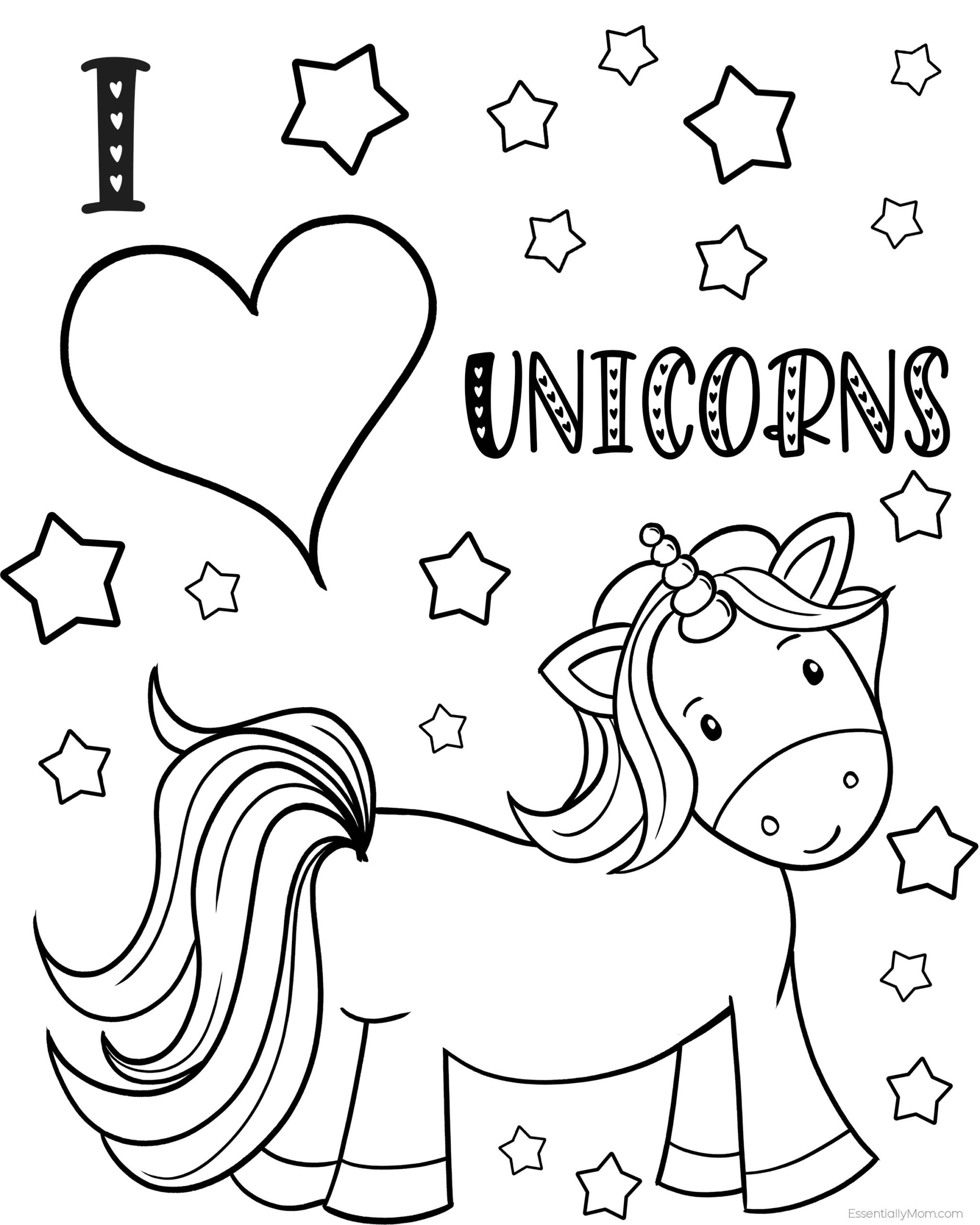 34 Preschool Unicorn Coloring Pages Printable 19