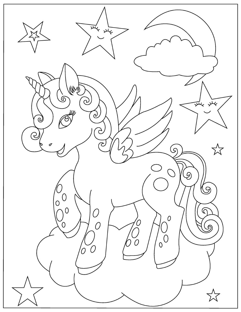 34 Preschool Unicorn Coloring Pages Printable 24