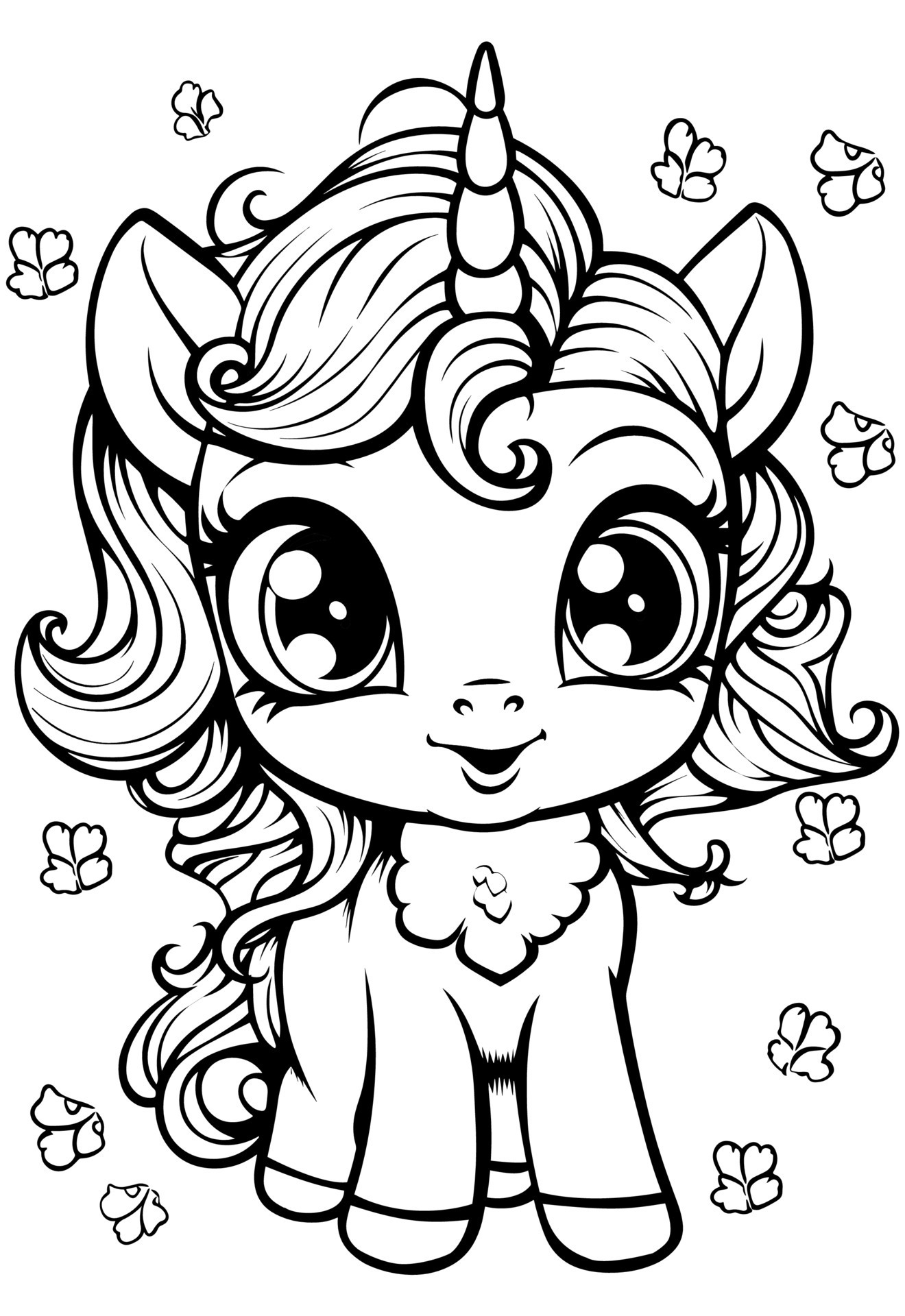 preschool unicorn coloring pages printable jpg