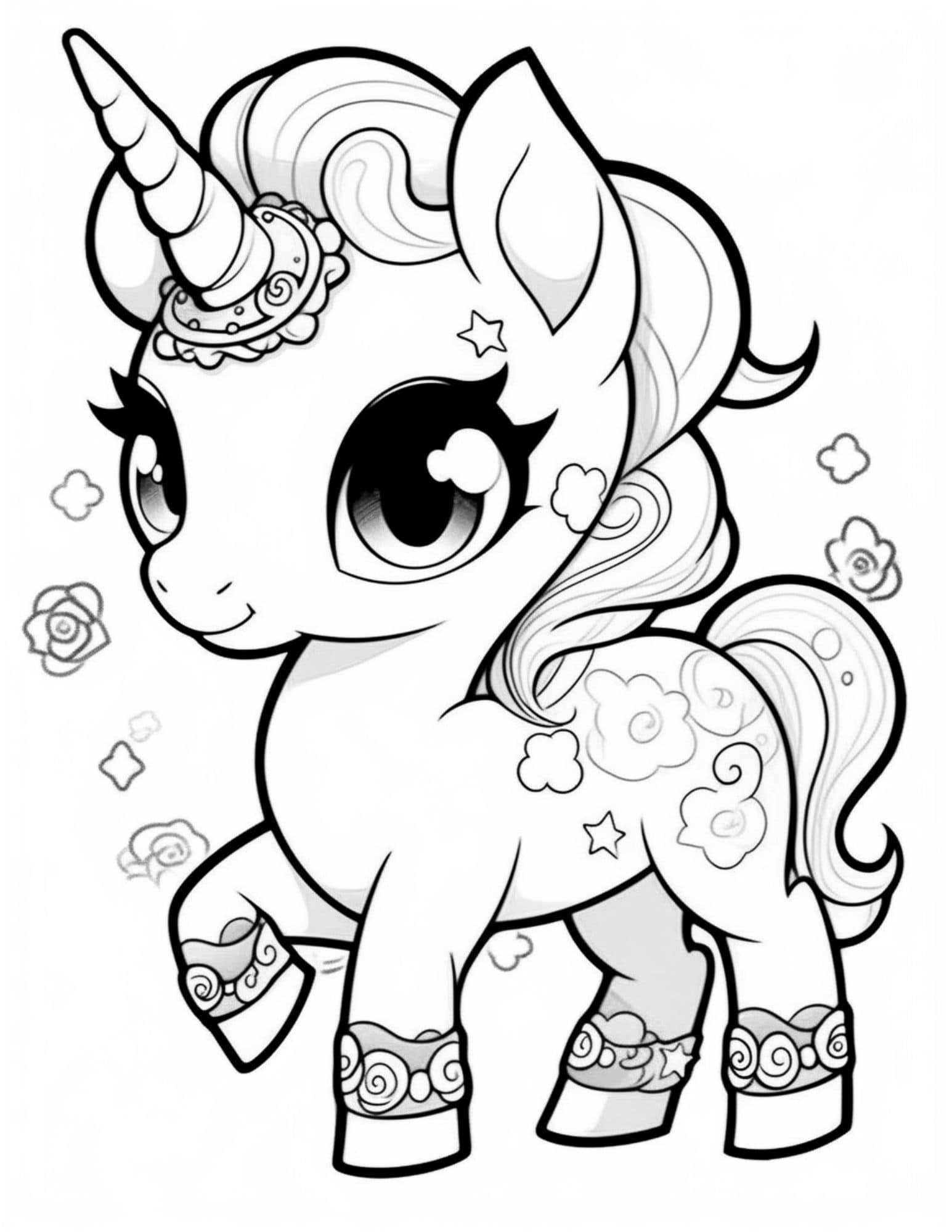 34 Preschool Unicorn Coloring Pages Printable 27