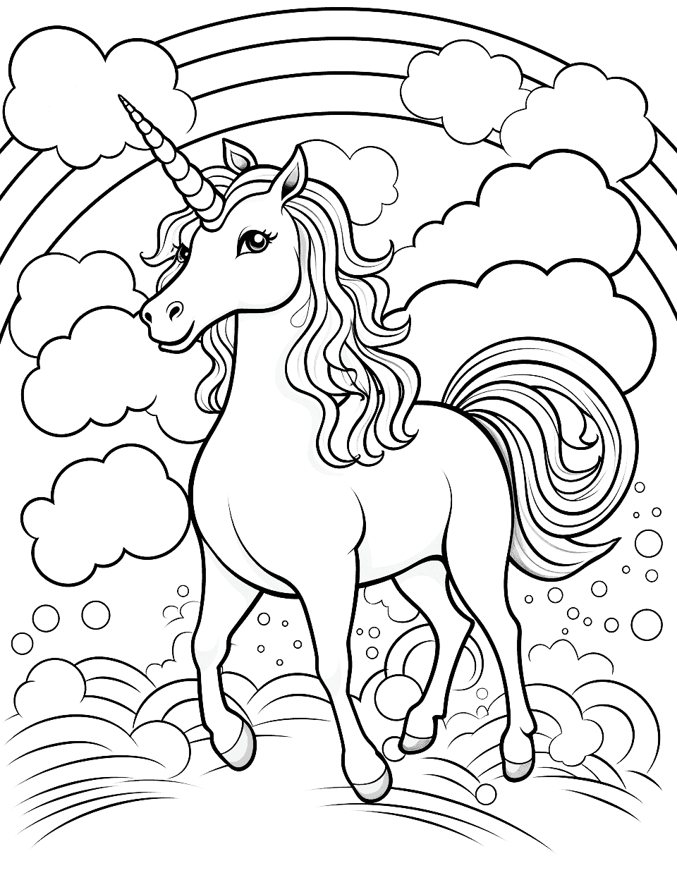 preschool unicorn coloring pages printable jpg