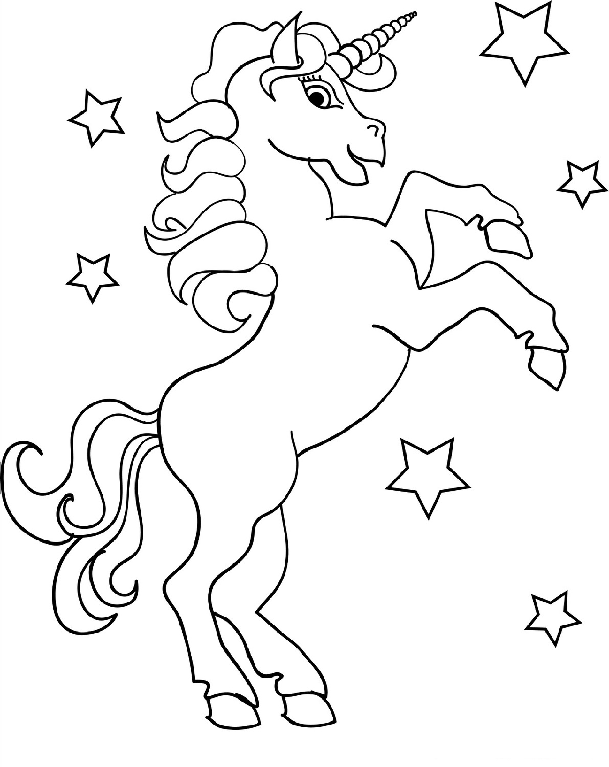 preschool unicorn coloring pages printable jpg