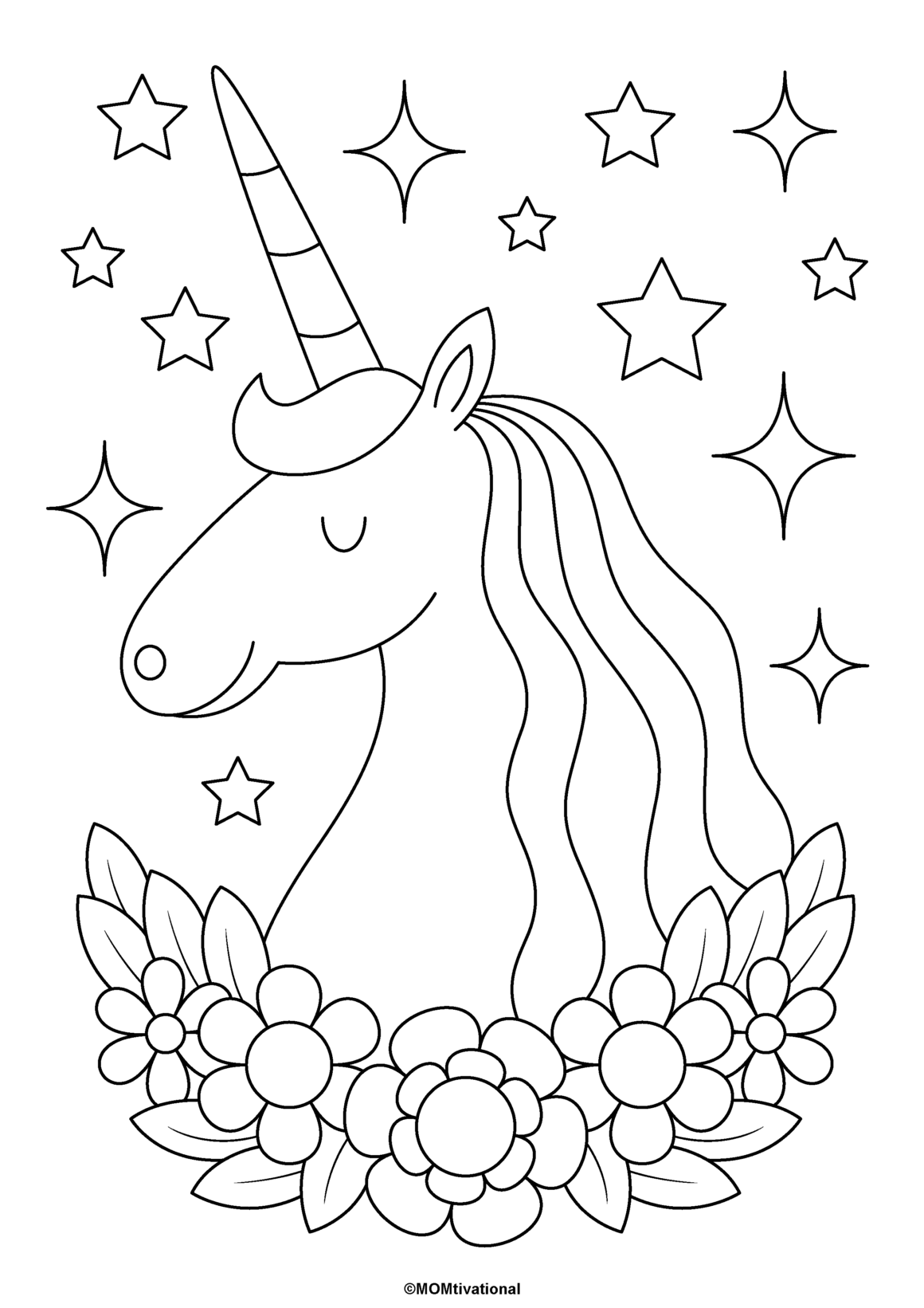 preschool unicorn coloring pages printable jpg