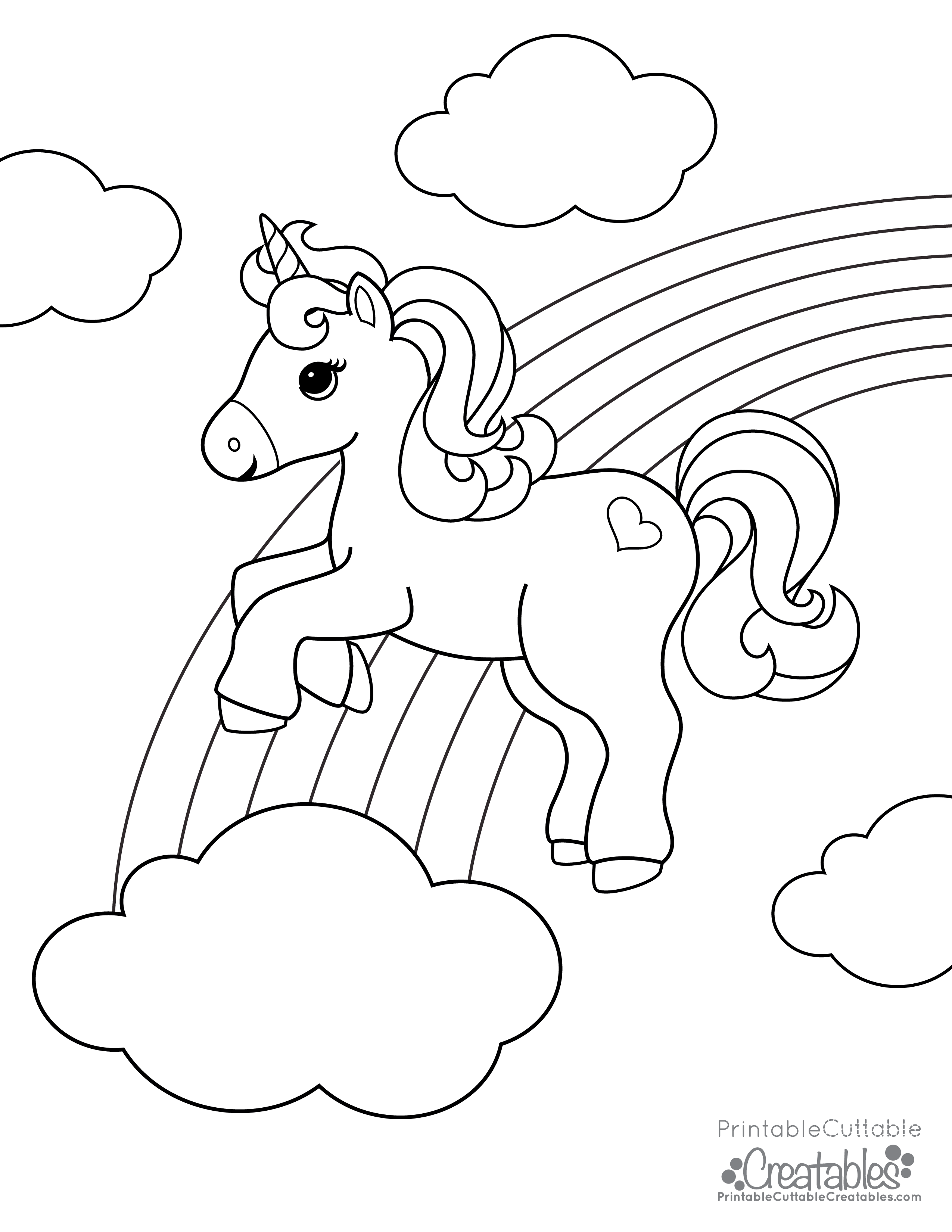 preschool unicorn coloring pages printable jpg