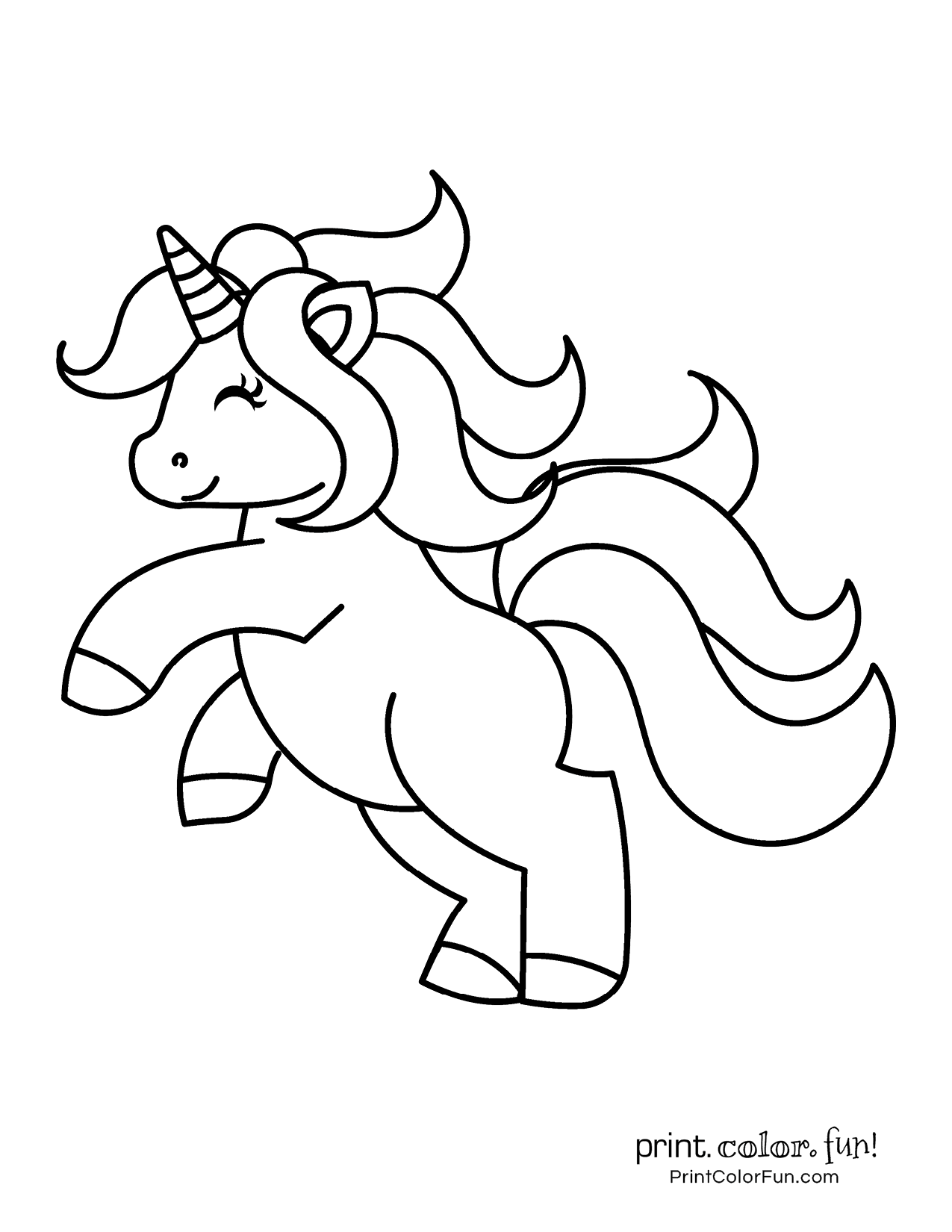 preschool unicorn coloring pages printable jpg