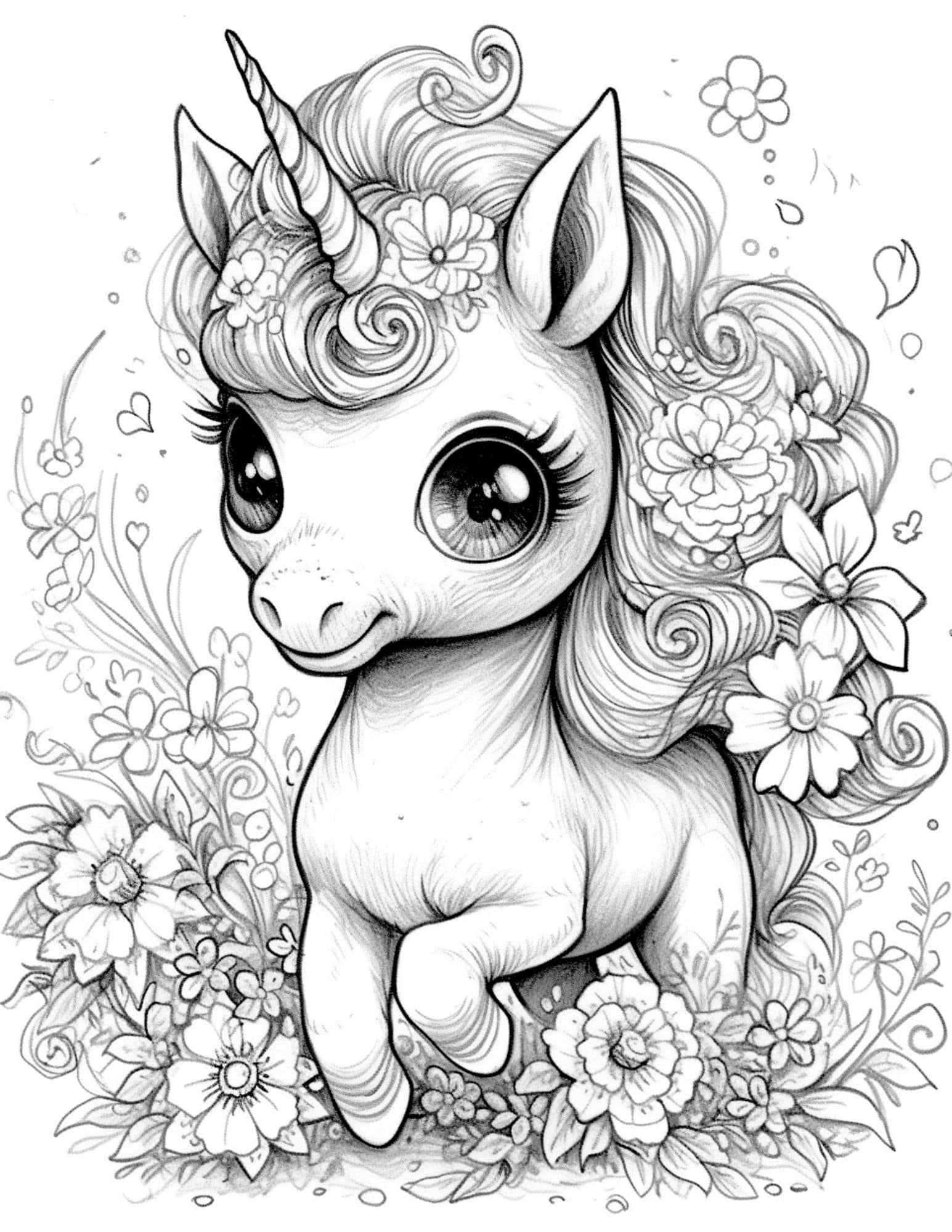 34 Preschool Unicorn Coloring Pages Printable 5