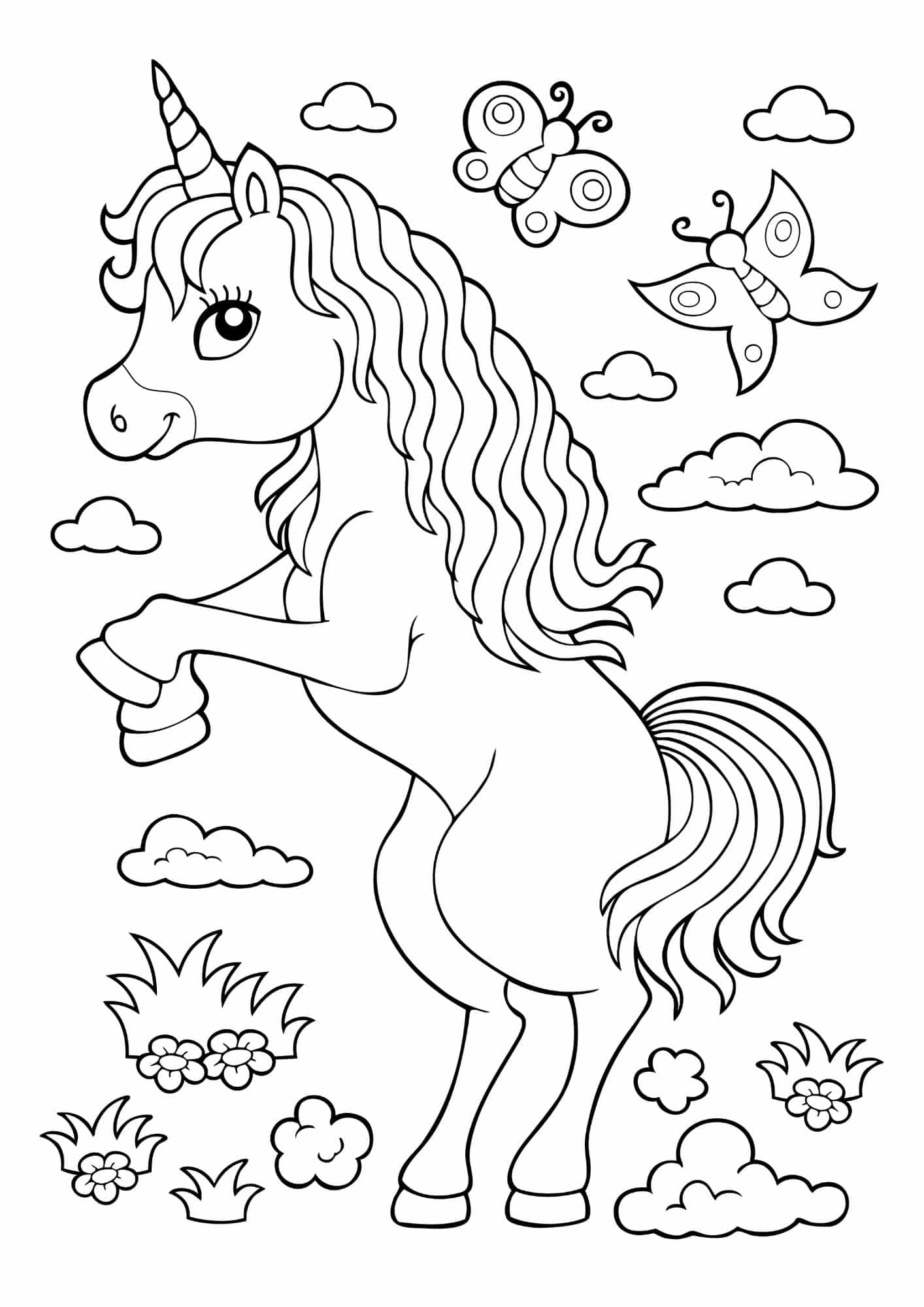 34 Preschool Unicorn Coloring Pages Printable 8