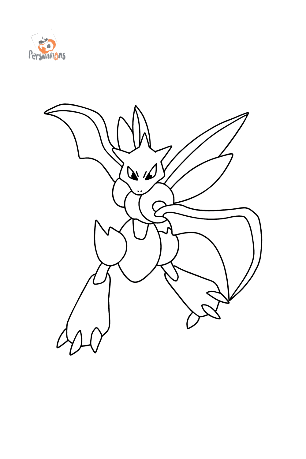 34 Sharp Scyther Coloring Page Printable 3