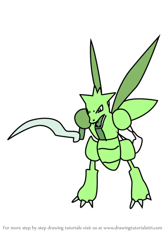 34 Sharp Scyther Coloring Page Printable 4