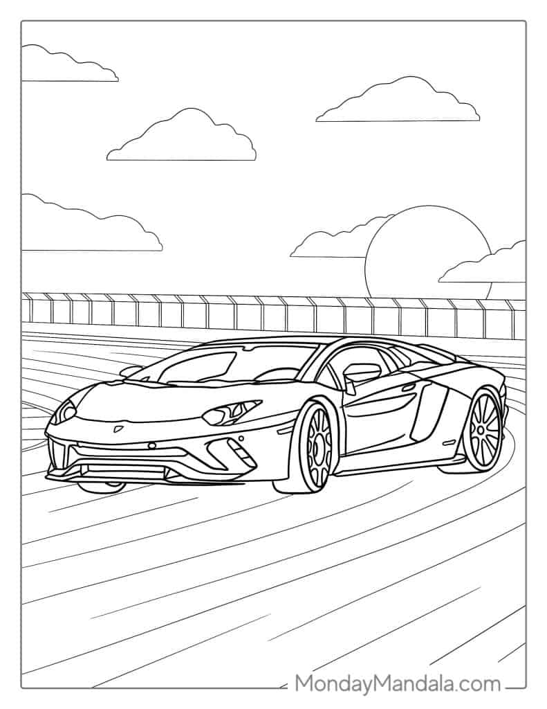 sports cars coloring pages printable jpg