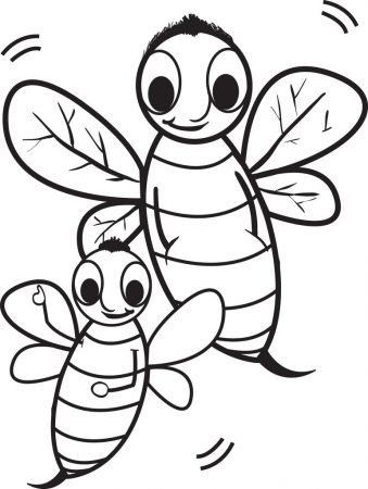 35 Bumble Bee Coloring Pages for Kids Printable 12