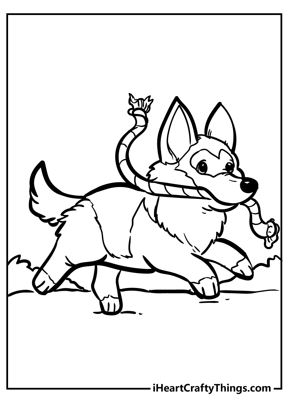 35 Christmas Dog Coloring Pages Printable 15