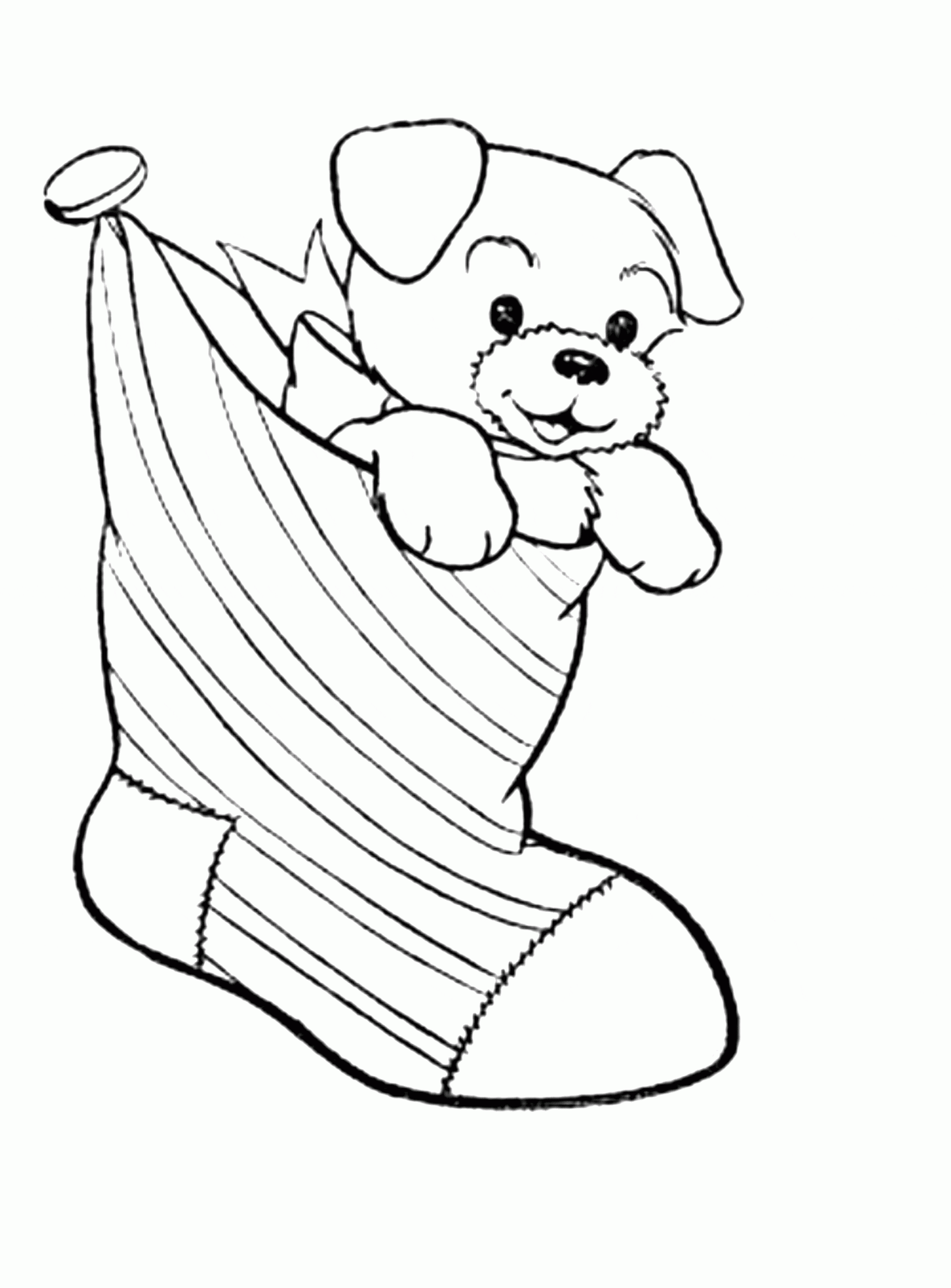 35 Christmas Dog Coloring Pages Printable 24