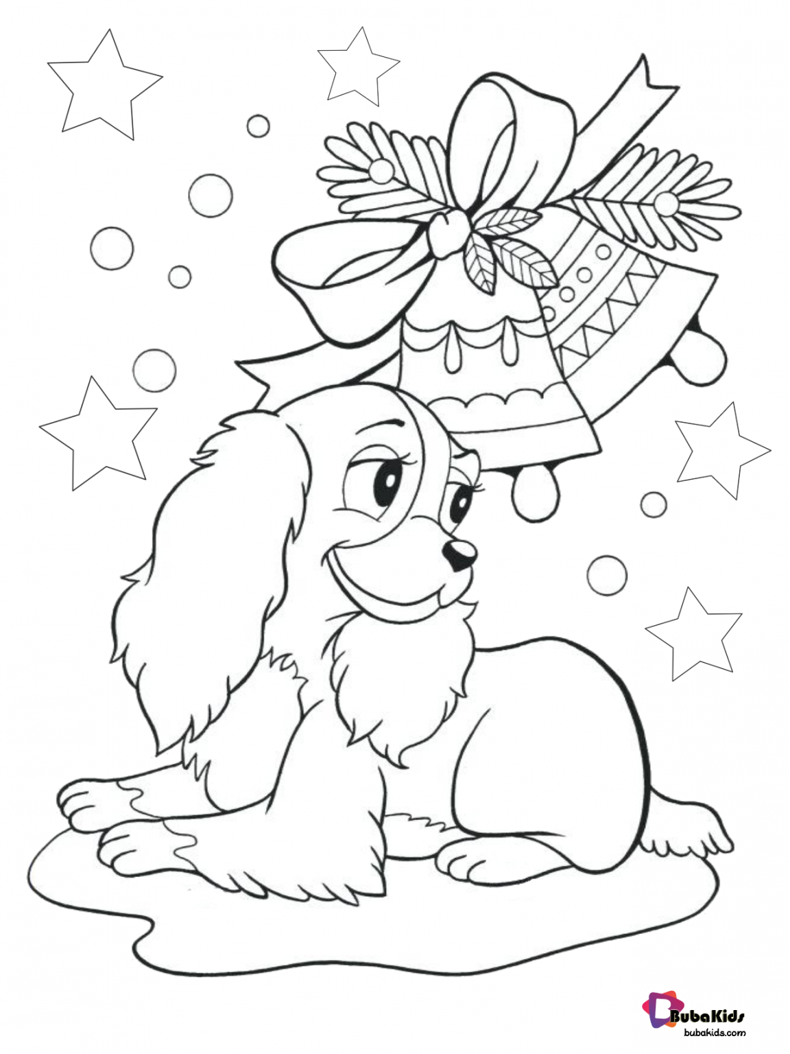 35 Christmas Dog Coloring Pages Printable 28