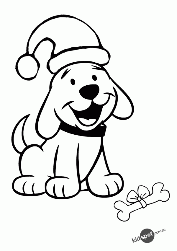 christmas dog coloring pages printable jpg