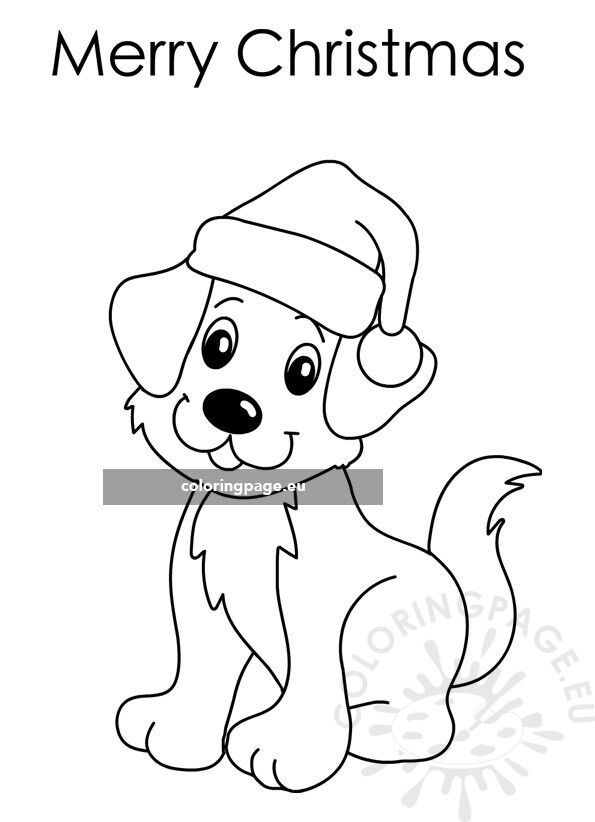 35 Christmas Dog Coloring Pages Printable 35