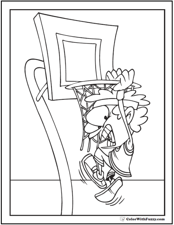 35 Energetic Basketball Coloring Pages Printable 14