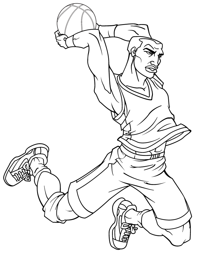 35 Energetic Basketball Coloring Pages Printable 18