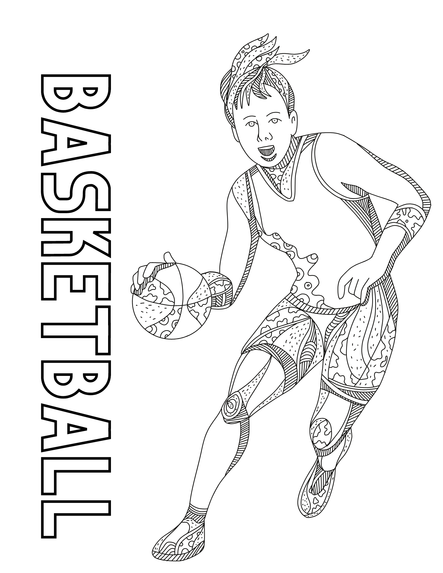 35 Energetic Basketball Coloring Pages Printable 24