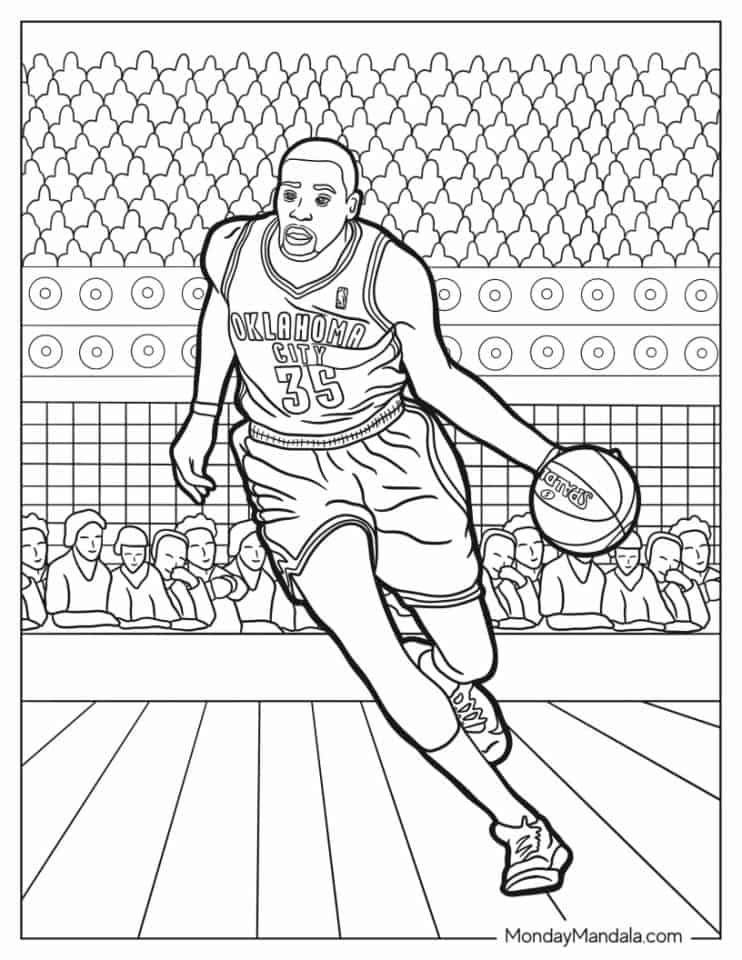 35 Energetic Basketball Coloring Pages Printable 27