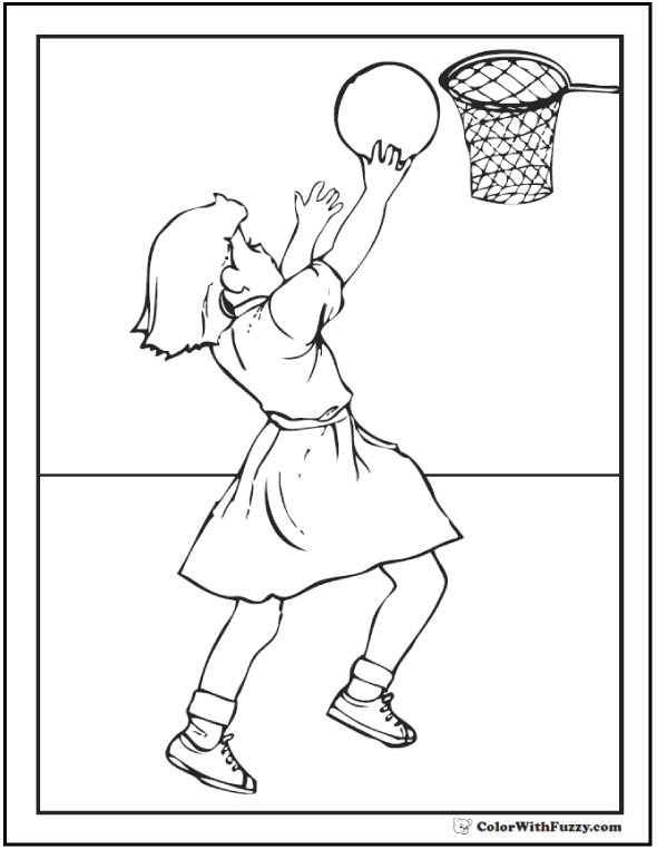 35 Energetic Basketball Coloring Pages Printable 29